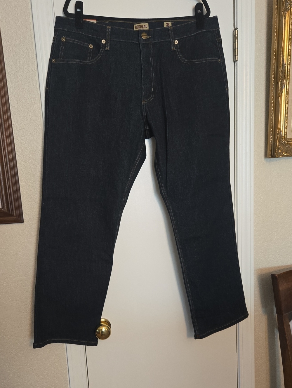 NWT RedHead Men's Dark Indigo Straight-Leg Jeans 38x30